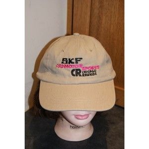 Vintage 90s SKF MOTORSPORTS Chicago Rawhide Tan Cap Hat NASCAR Racing